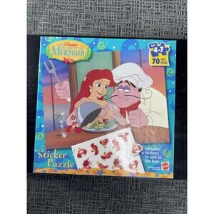 VIntage 1997 Mattel Disney's The Little Mermaid 70 Pc Jigsaw Puzzle No Stickers